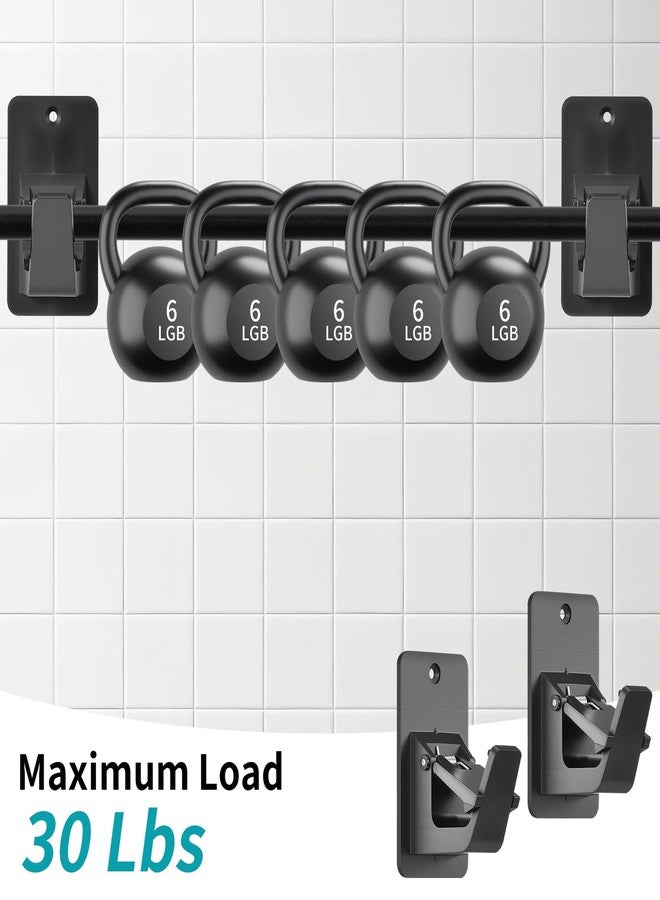 ANABIUP 4Pcs Universal Curtain Rod Holders, Nail Free Hooks, Self Adhesive Curtain Rod Brackets Up to 30 LB, , for Bathroom, Bedroom, Livingroom, Kitchen - Image 3
